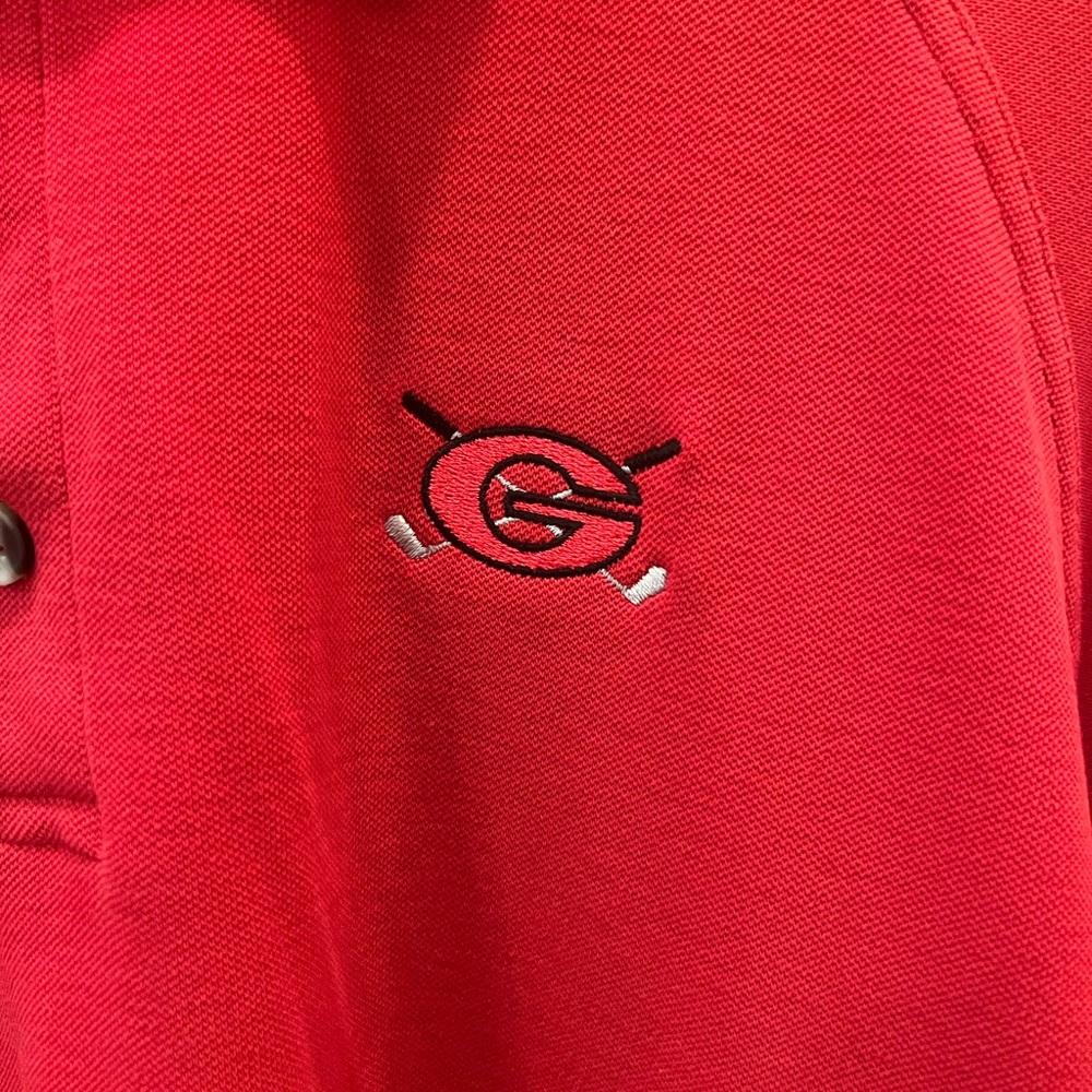 UGA Golf Vintage Red Polo Shirt with Embroidered Logo Size XL